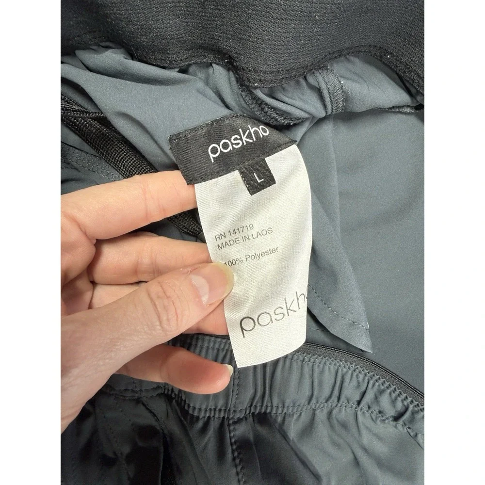 Paskho Balloon‎ Pants Serene Joggers Sz L Gray Relaxed Boho Travel Athleisure
